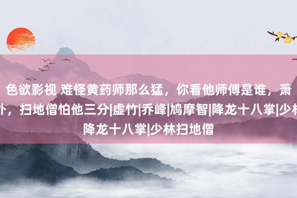 色欲影视 难怪黄药师那么猛，你看他师傅是谁，萧峰打不外，扫地僧怕他三分|虚竹|乔峰|鸠摩智|降龙十八掌|少林扫地僧