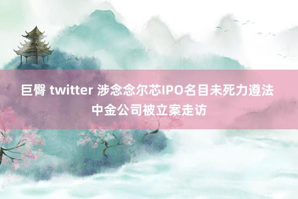 巨臀 twitter 涉念念尔芯IPO名目未死力遵法 中金公司被立案走访