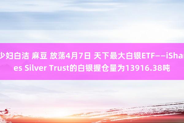 少妇白洁 麻豆 放荡4月7日 天下最大白银ETF——iShares Silver Trust的白银握仓量为13916.38吨